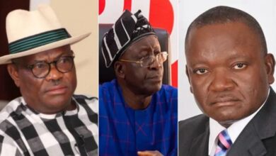 Nyesom Wike, Iyorchia Ayu and Samuel Ortom