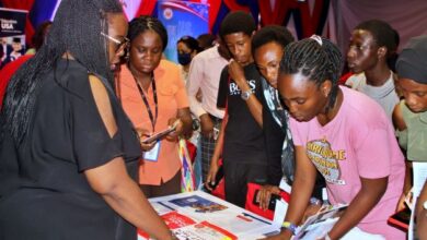 Representatives of U.S. universities interacting with prospective students at the 21st Annual EducationUSA College and Career Fair in Lagos.