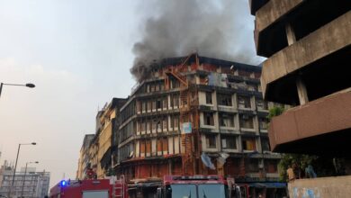 Storey building, Lagos, Fire