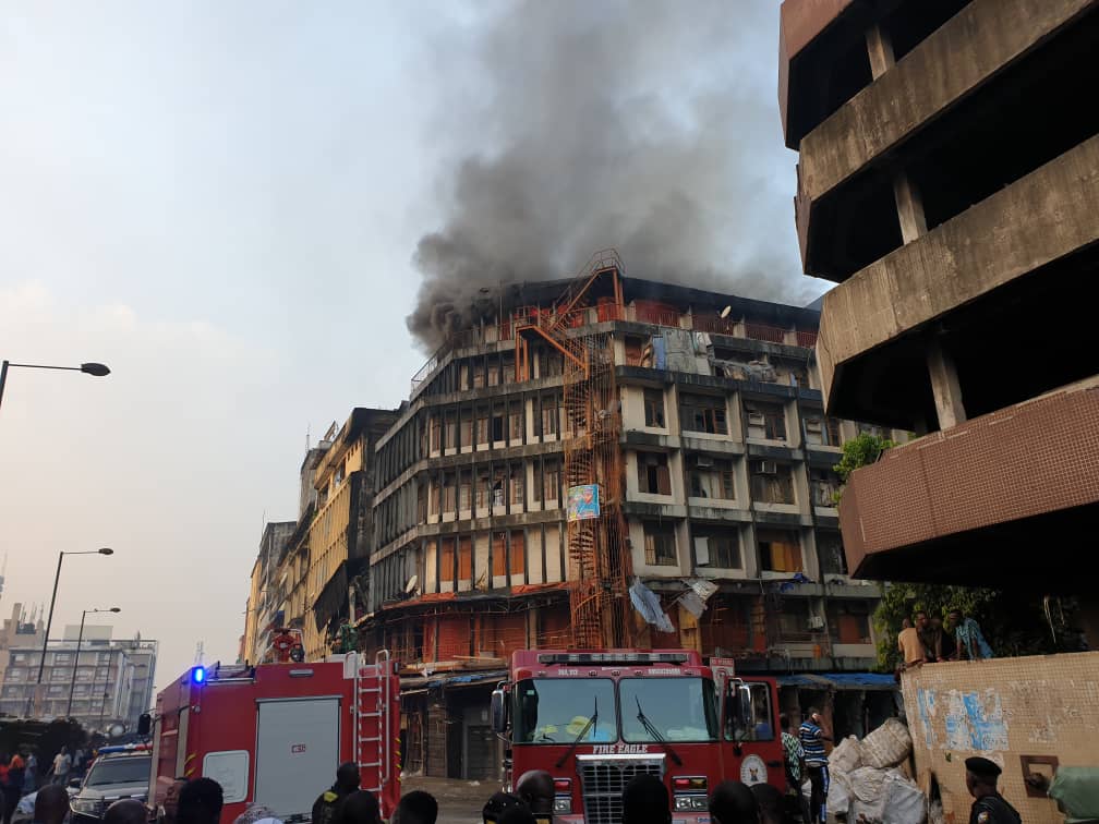 Storey building, Lagos, Fire