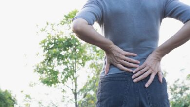 Man with lower back pain