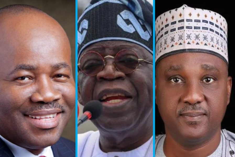 Akpabio, Tinubu and Abass