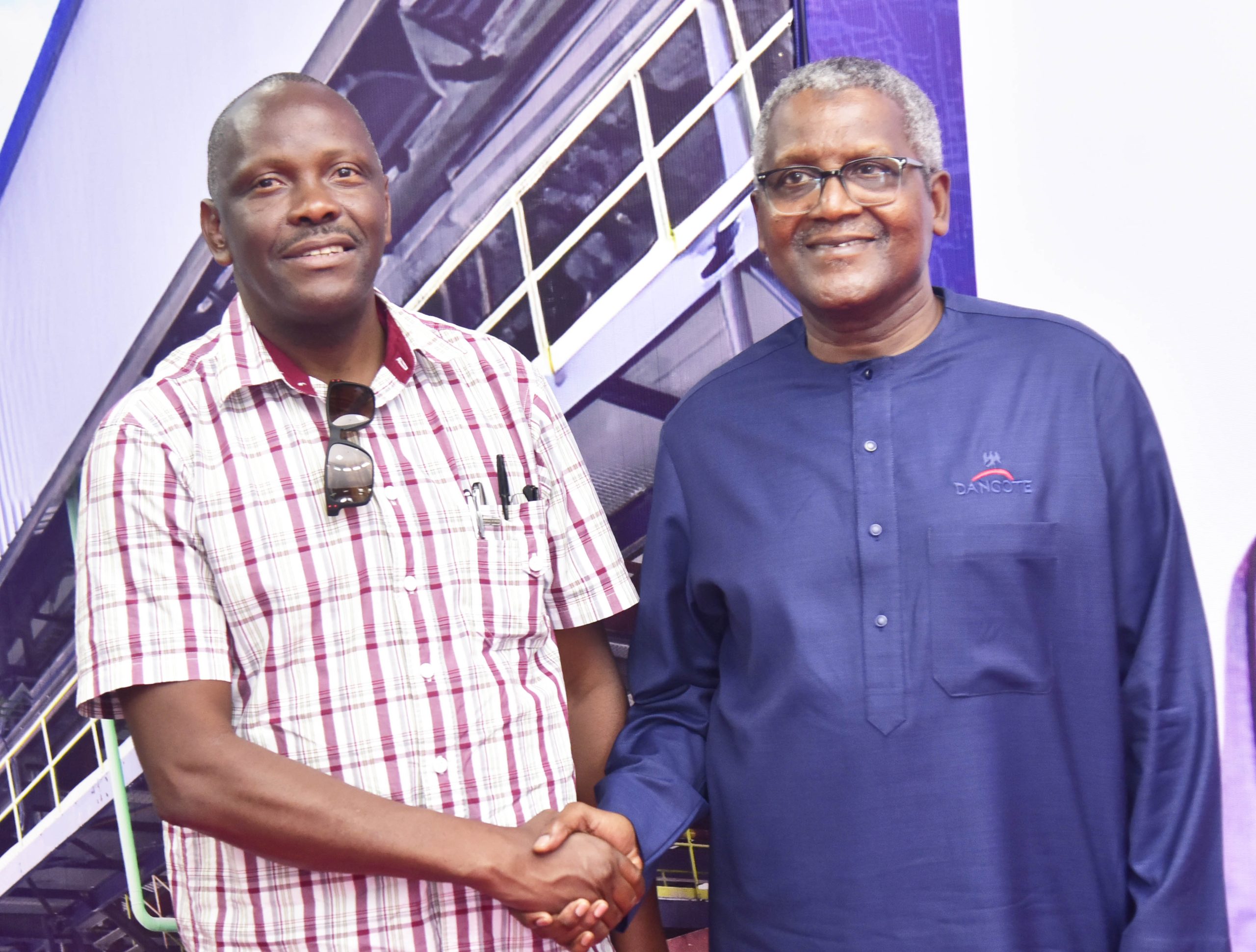 L-R: Minister of Energy, Zambia, Makozo Chikote; President/CE, Dangote Industries Limited, during visit to Dangote Petroleum Refinery and Fertiliser, Ibeju-Lekki, Lagos on Saturday, February 22, 2025